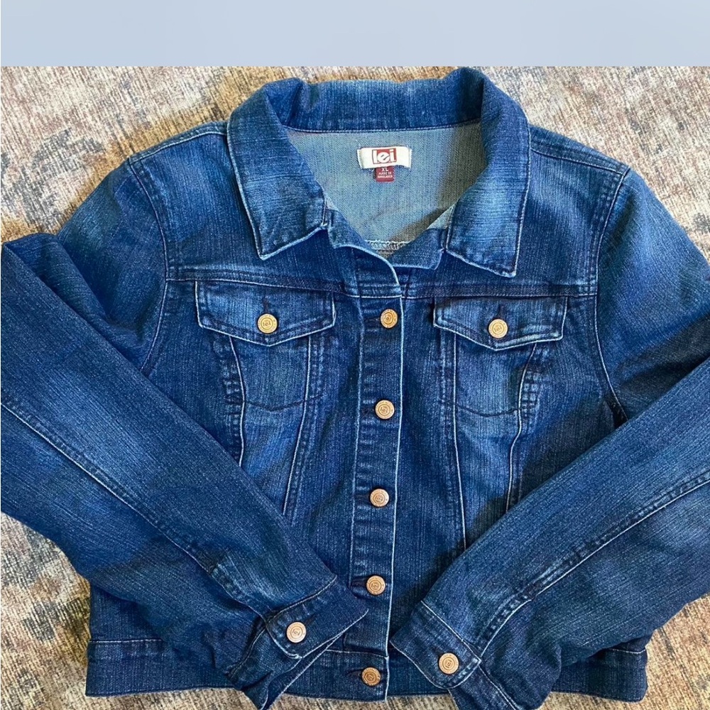 LEI Women's Dark Blue Jean Jacket